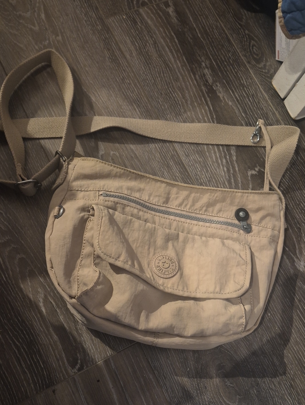 Beige Crossbody Shoulder Bag for Men - Casual Everyday Carry